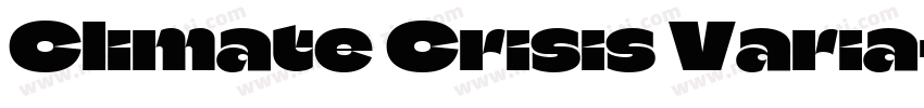 Climate Crisis Varia字体转换